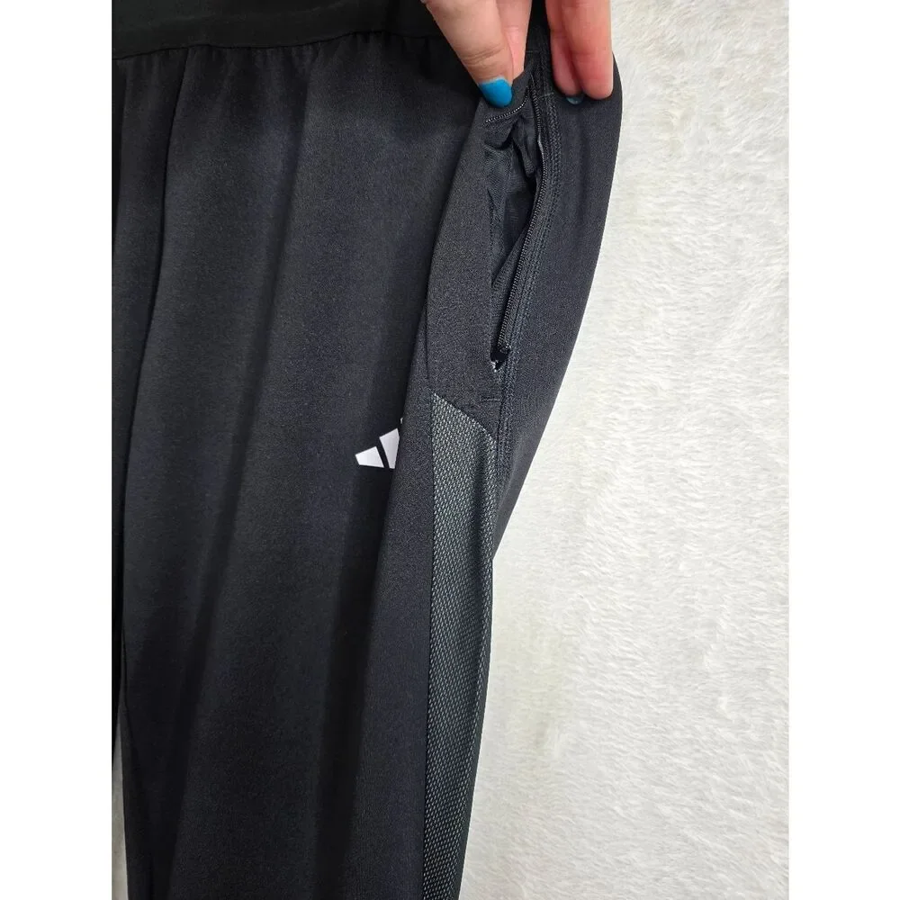 Adidas Tiro 23 Training Pants Mens M Black Slim Fit Soccer Athletic Zip Ankle